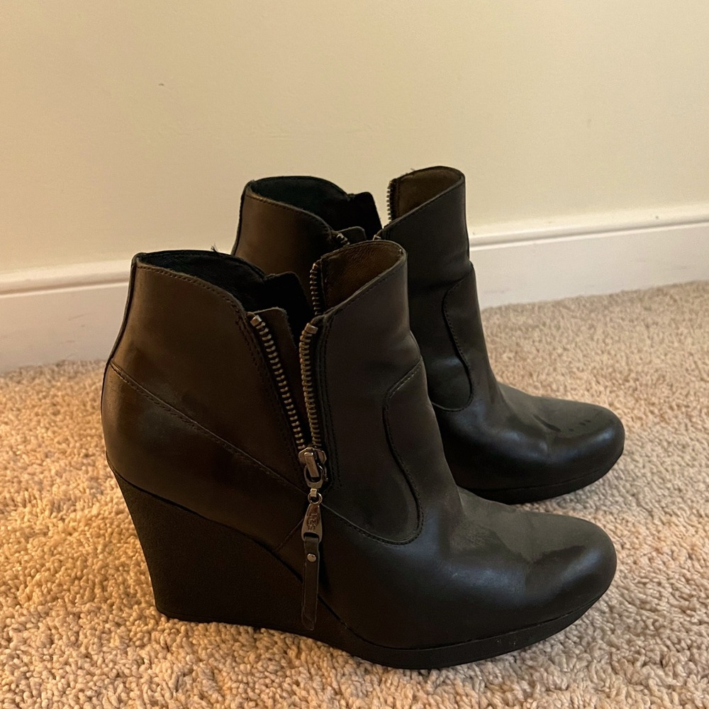 UGG Dark Ankle Booties with Wedge